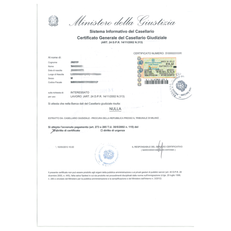 Read more about the article Translation of the criminal record certificate? Some information.