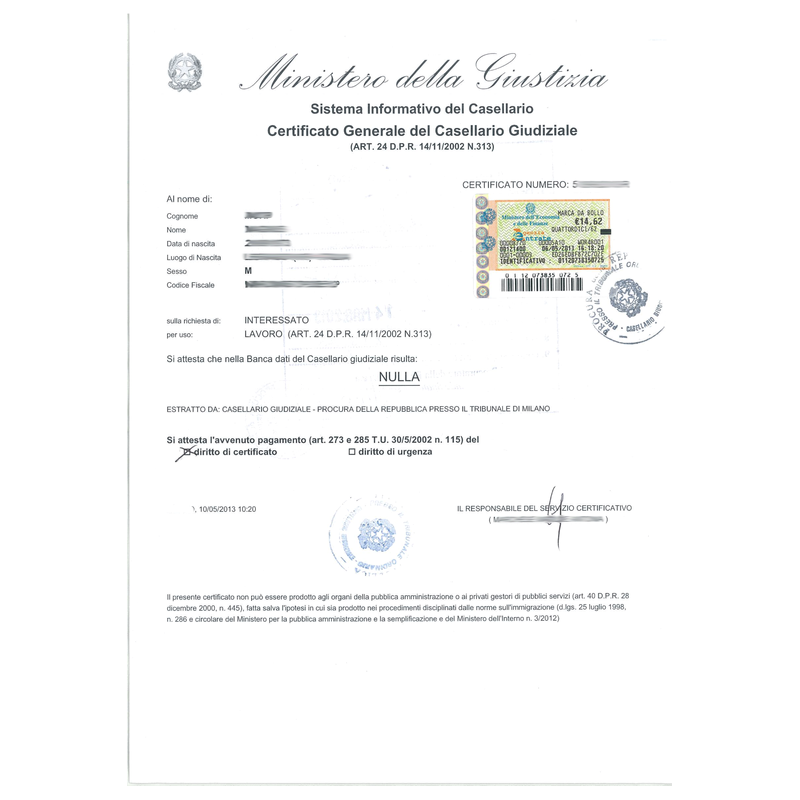 Actualmente estas viendo Traducción del certificado de antecedentes penales? Alguna información.