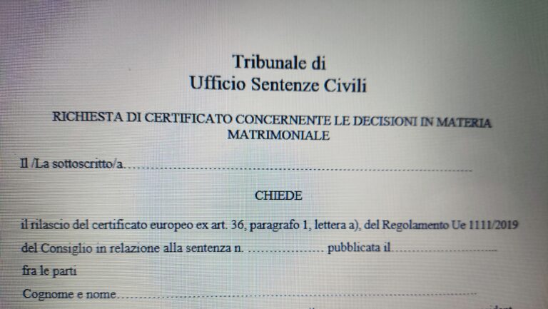Citiți mai multe despre articolul Traduceri jurate Monza: Care este certificatul european în conformitate cu arta. 36 Regulamentul UE 1111/2019.